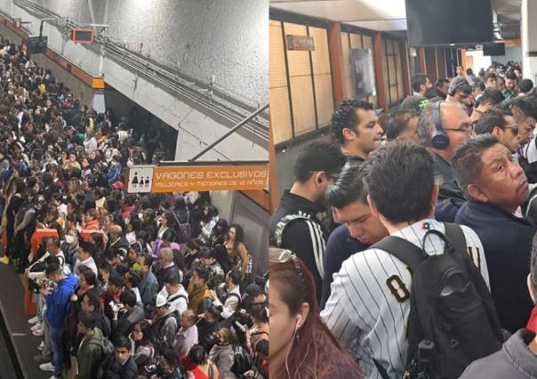 ¡El pan de todos los días! Usuarios reportan retrasos en Línea 7 del Metro CDMX