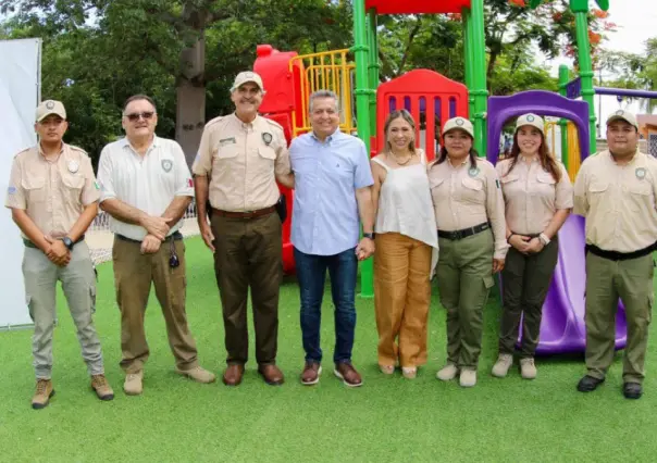 Entregan renovación del Parque Hundido de Brisas, al Oriente de Mérida