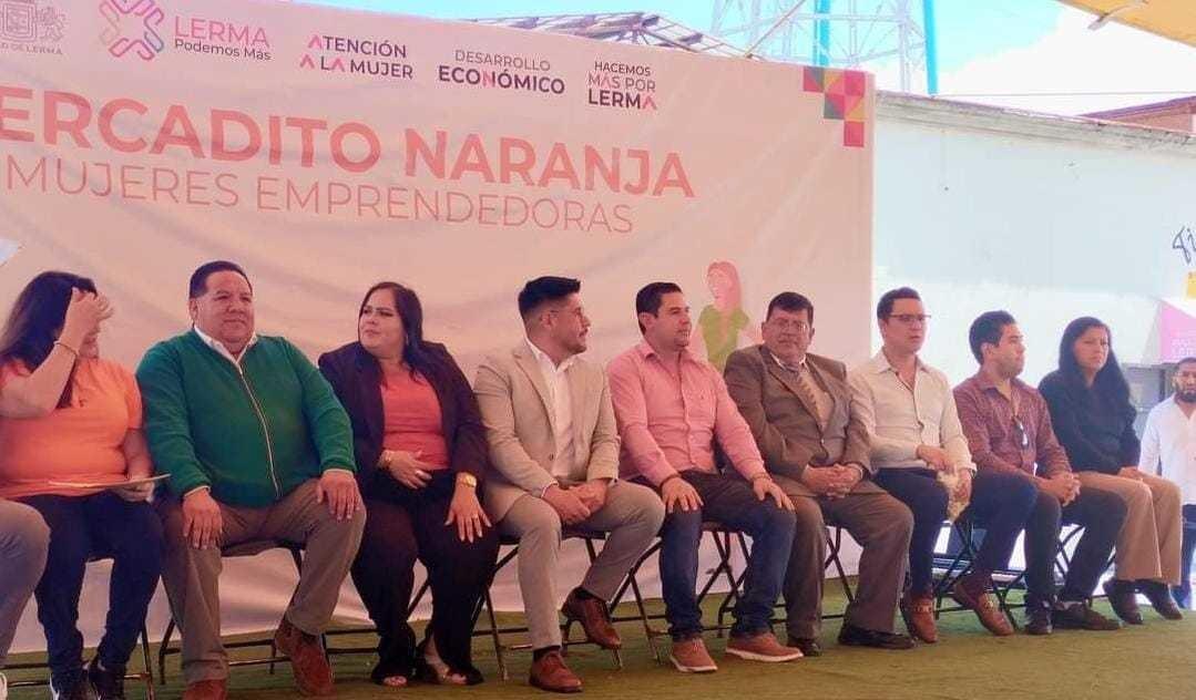 Lerma: Inauguran el Mercadito Naranja en apoyo a mujeres emprendedoras. Foto: RRSS