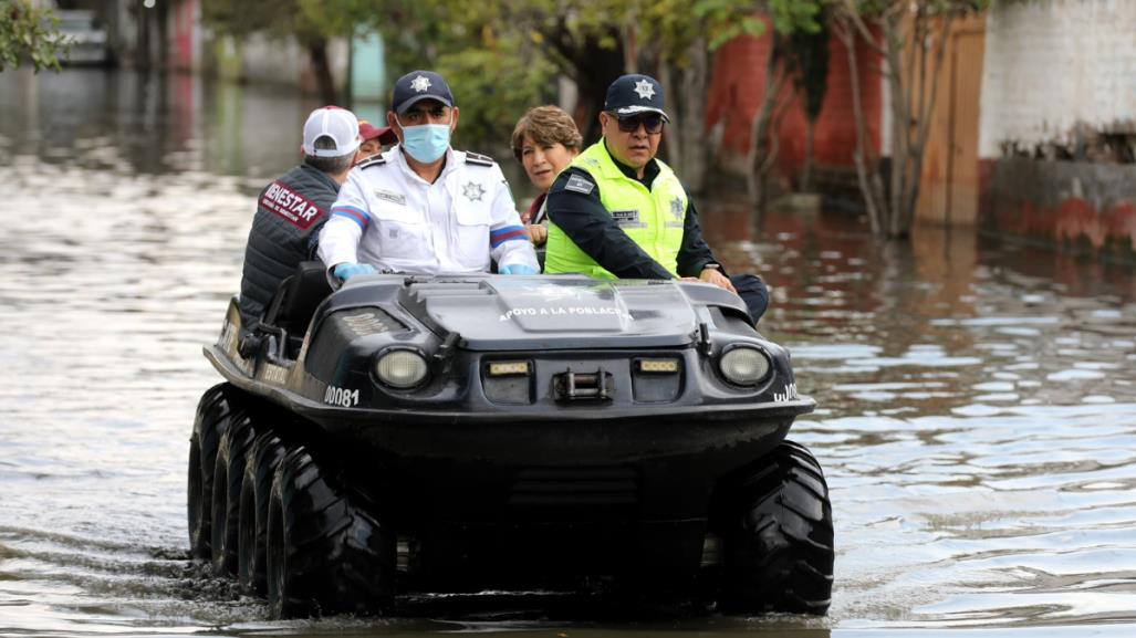 Avanzan trabajos de limpieza en Chalco tras inundaciones y fuertes lluvias