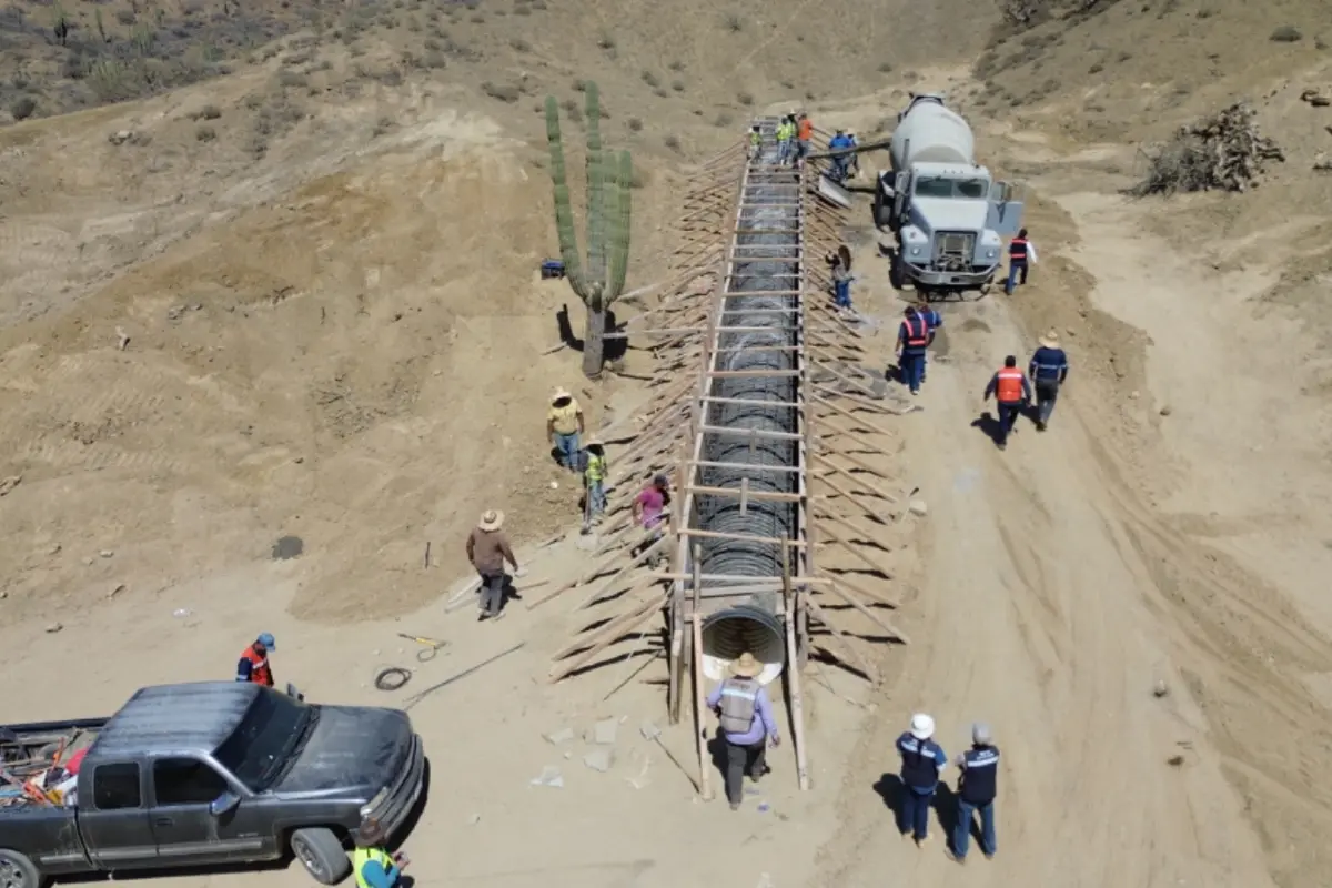 Avance de la carretera. Foto: Gobierno del Estado de BCS