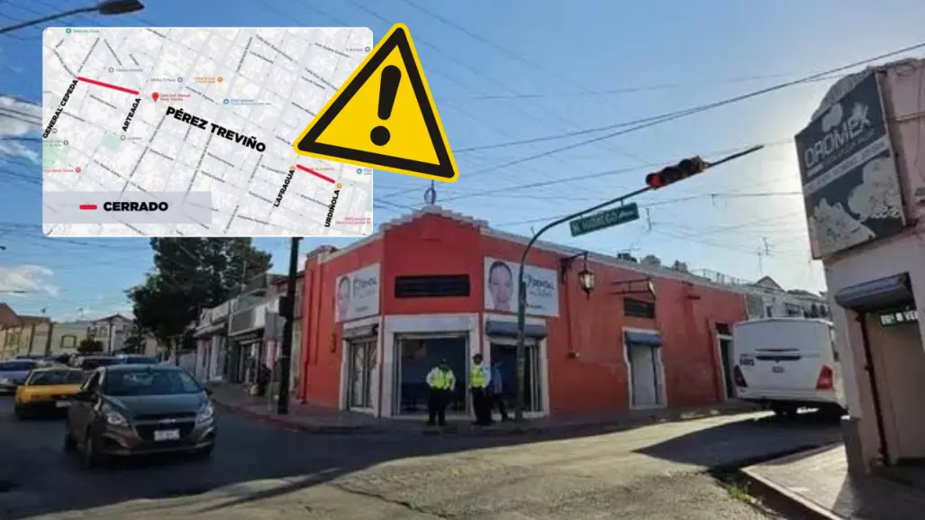 Precaución: Cierre temporal en calle Pérez Treviño en Saltillo por obras 