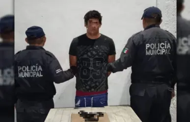 Detienen a hombre por alterar el orden público con arma deportiva