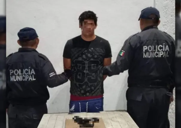 Detienen a hombre por alterar el orden público con arma deportiva