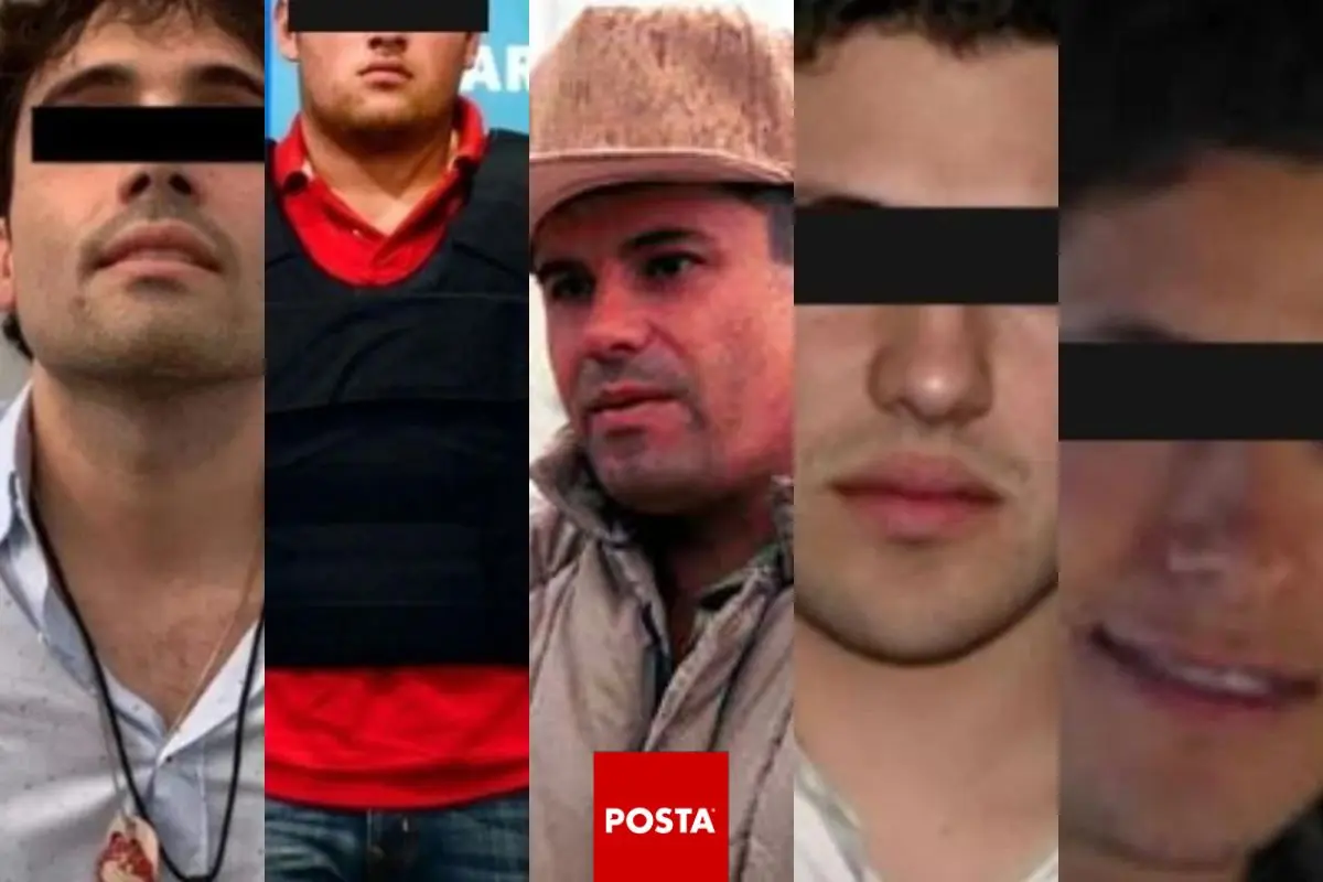 El Chapo Guzmán y sus hijos Foto: Especial