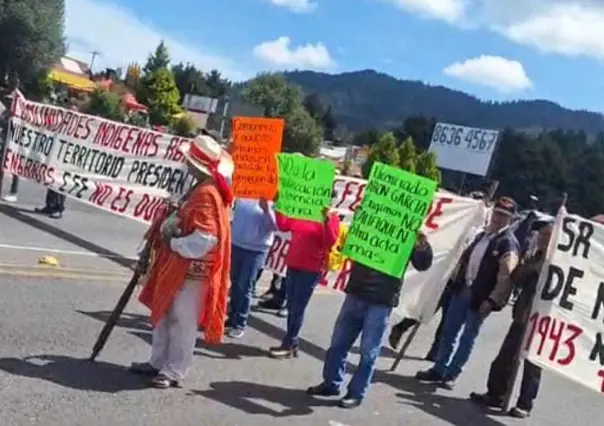 Bloqueo en carretera México-Toluca por protesta de ejidatarios