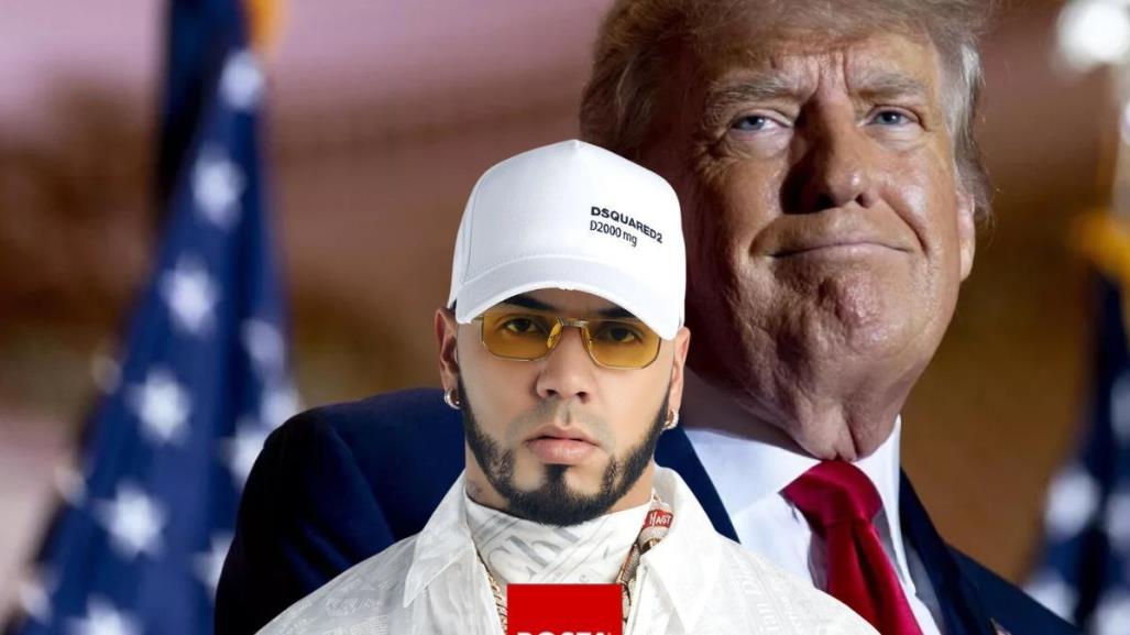 El cantante Anuel AA aparece en evento en apoyo a Donald Trump