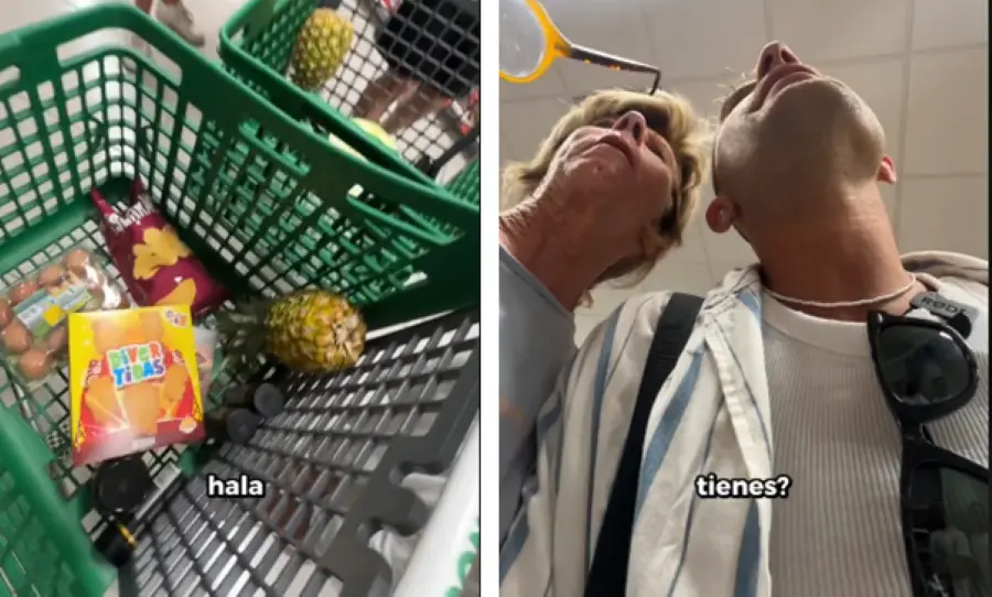 ¿Buscas pareja? Prueba ligar en supermercado con una piña en el carrito (VIDEO)