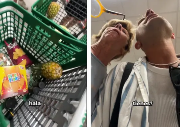 ¿Buscas pareja? Prueba ligar en supermercado con una piña en el carrito (VIDEO)