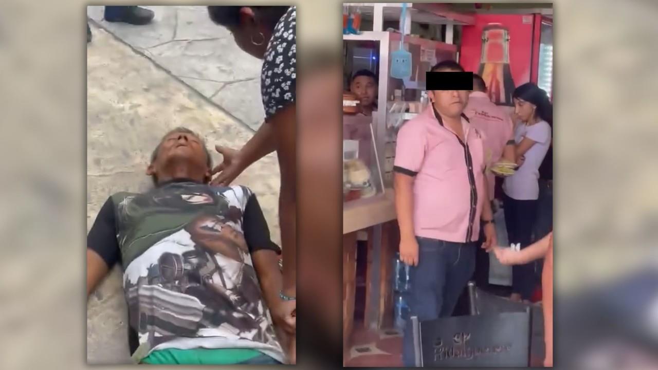 El hombre terminó el suelo inconsciente durante unos momentos Foto: Captura de pantalla