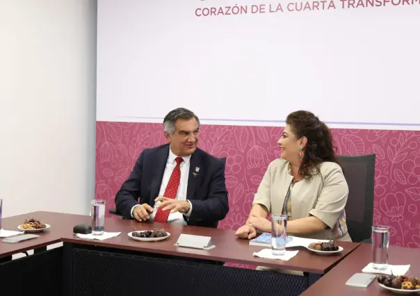 Se reúnen el gobernador y la presidenta del DIF Tamaulipas con Clara Brugada