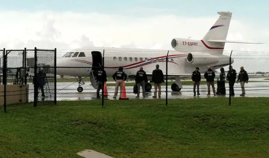 Estados Unidos incauta avión utilizado por presidente venezolano Nicolás Maduro. Foto. Twitter