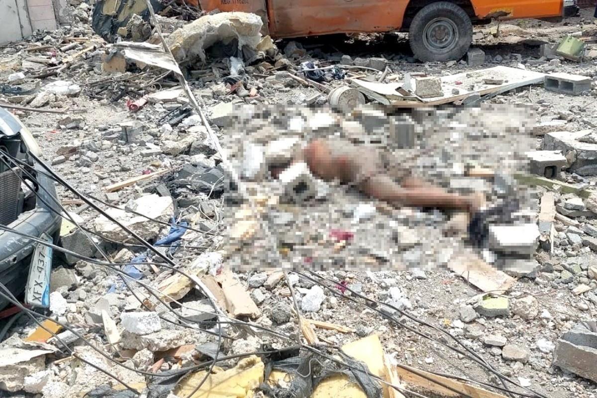 Persona muerta tras explosión Foto: X(Twitter) @GildoGarzaMx