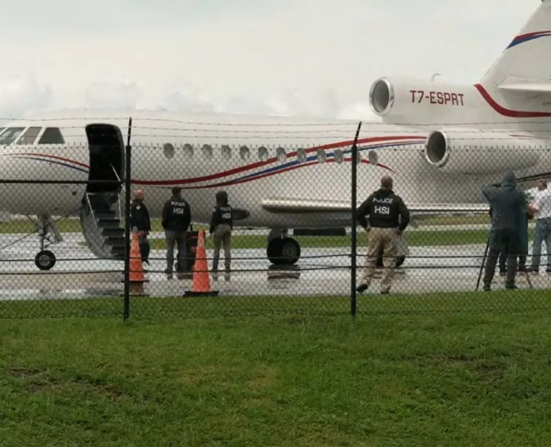 El avión confiscado por las autoridades de Estados Unidos de Nicolás Maduro. Foto: CNN.