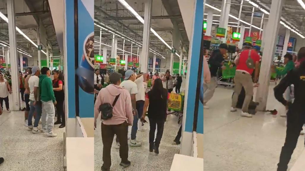 Presuntos falderos agreden a policías de la PBI en supermercado de la Cuauhtémoc