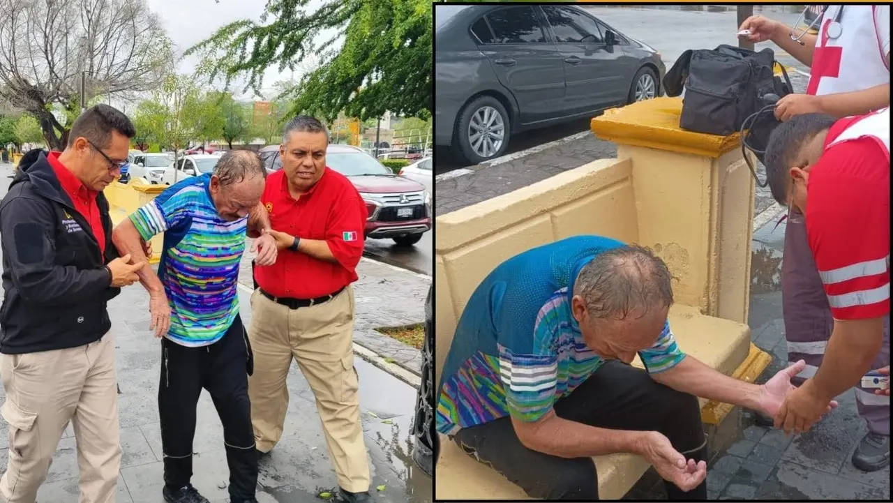 El hombre presentaba síntomas de hipotermia. (Fotografía: Protección Civil)