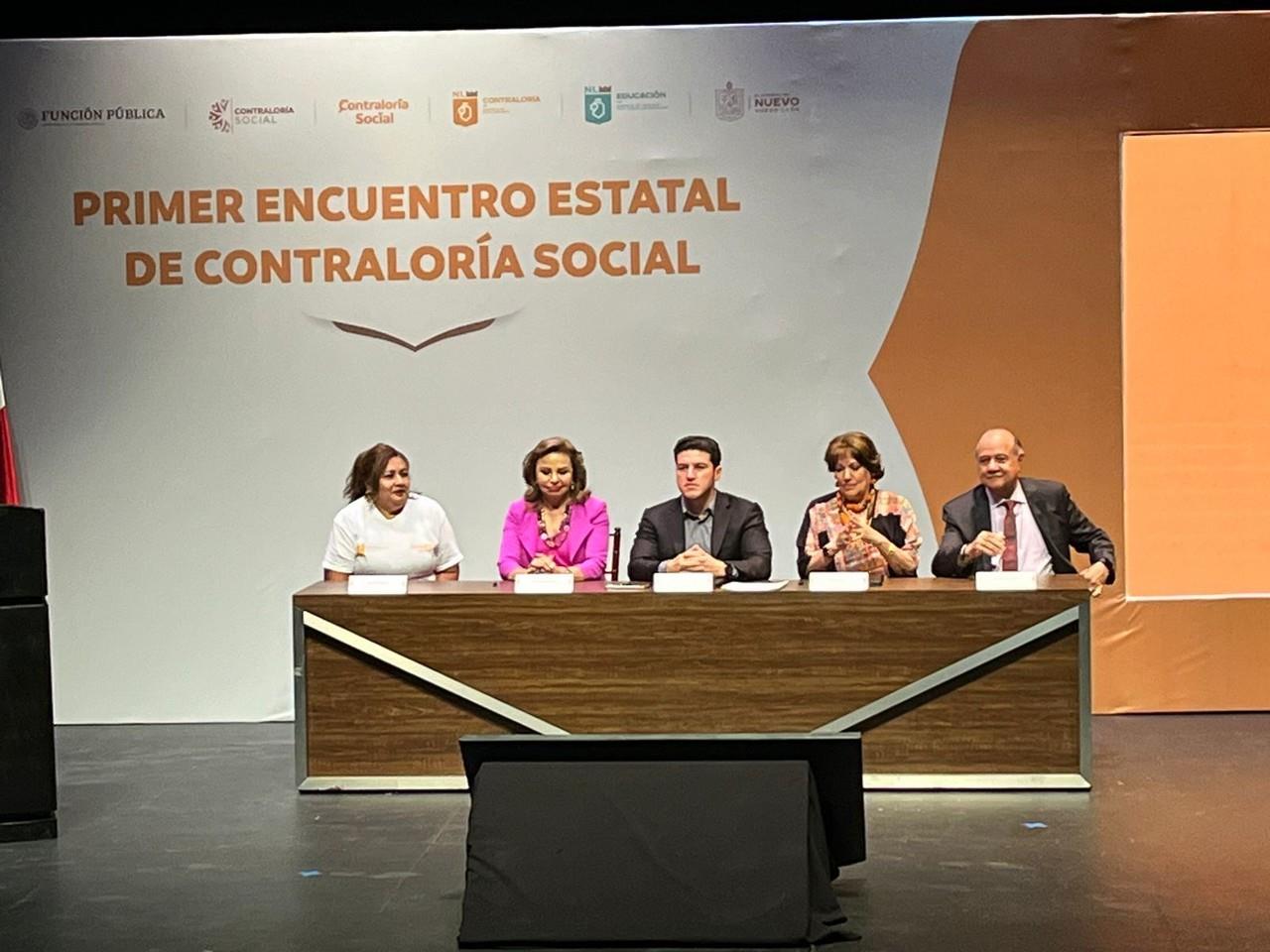 Samuel García, Gobernador de Nuevo León, en primer encuentro estatal de Contraloría Social. Foto: Azael Valdés