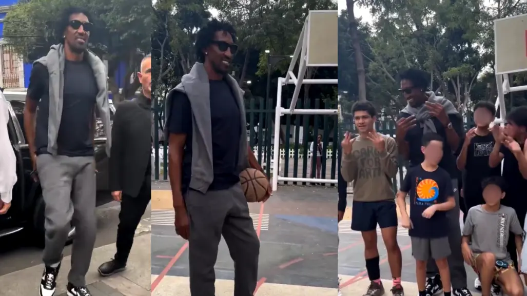 #VIDEO: La leyenda de la NBA, Scottie Pippen, sorprendió a jóvenes de CDMX