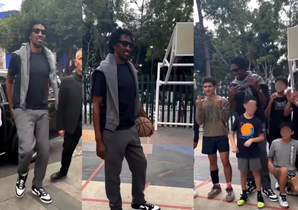 #VIDEO: La leyenda de la NBA, Scottie Pippen, sorprendió a jóvenes de CDMX