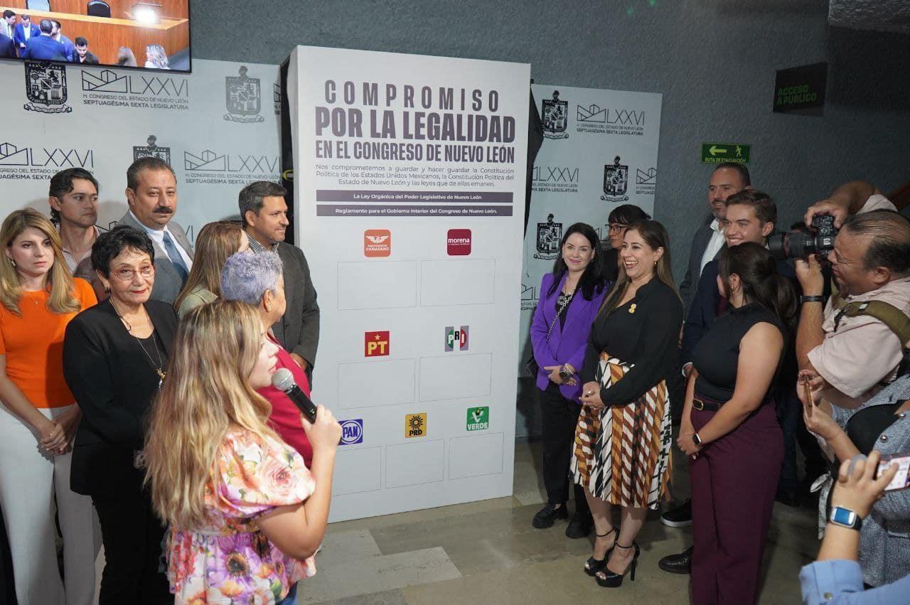 Forman diputados de MC, Morena, PT y Partido Verde un Pacto por la Legalidad