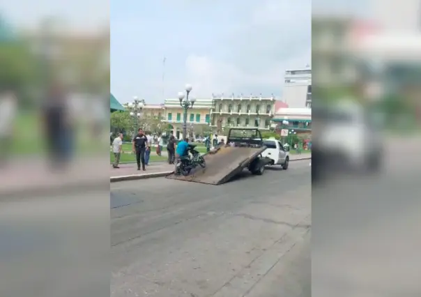 Llevaba su moto a la casa de empeño y tránsito se la quita en Tampico