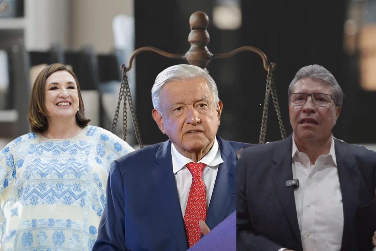 Xóchitl Gálvez, Andrés Manuel López Obrador y Ricardo Monreal. Foto: Especial