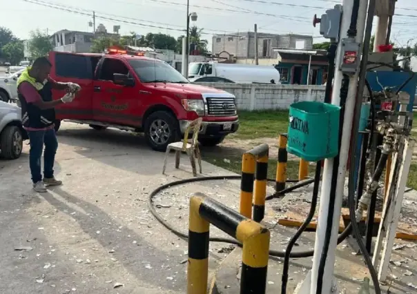 En Altamira, un tanque de gas explotó en una estación de servicio.