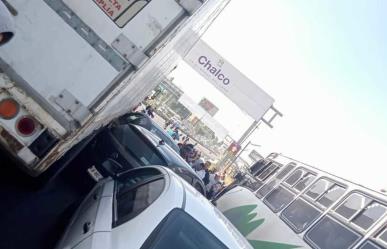 Colisión en la México-Cuautla genera tráfico intenso en Chalco