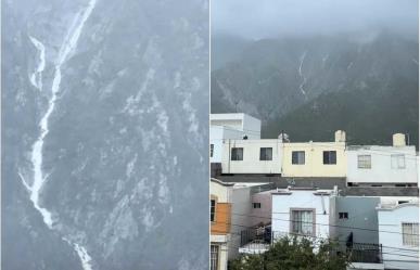 Lluvia revive cascada en cerro de las Mitras en Santa Catarina (VIDEO)