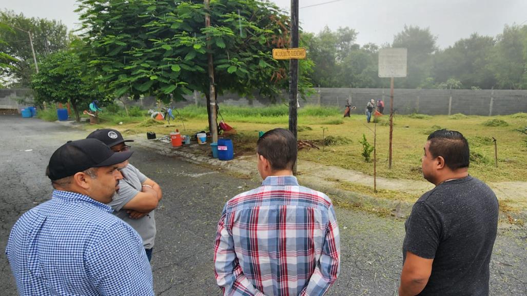 Francisco Treviño supervisa trabajos de limpieza en Juárez, NL