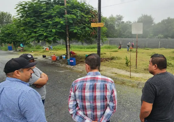 Francisco Treviño supervisa trabajos de limpieza en Juárez, NL