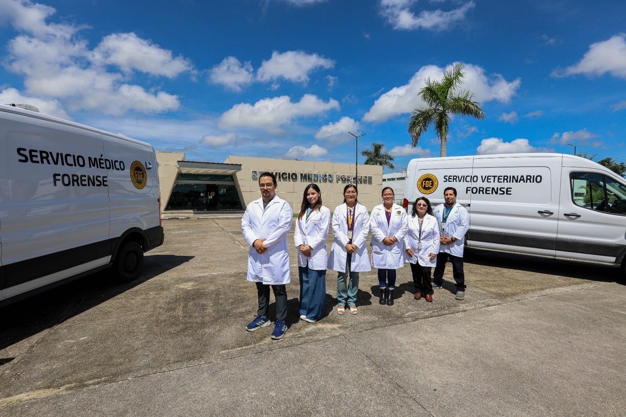 Autoridades de la FGE de Yucatán destacaron la labor que realizan los elementos de la Semefo, servicio que tuvo una importante modernización.- Foto de la FGE