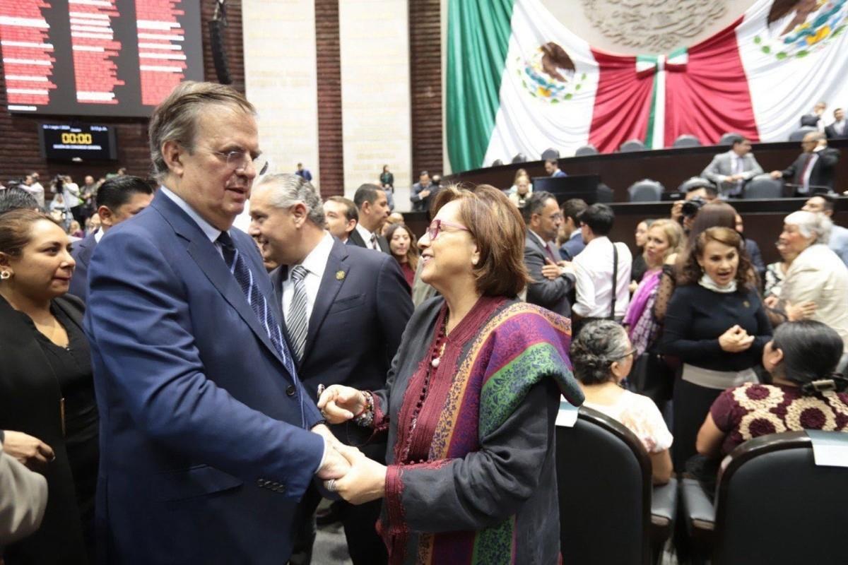 Marcelo Ebrard en la Sesión General del Congreso para la apertura de la LXVI Legislatura.Foto: X(Twitter) @m_ebrard