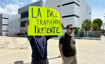 Trabajadores del Poder Judicial en BCS se manifiestan contra la reforma judicial
