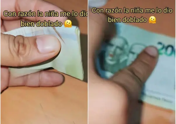 ¡Mi dinera! Maquillan billete de 200 y resultado se vuelve viral (VIDEO)