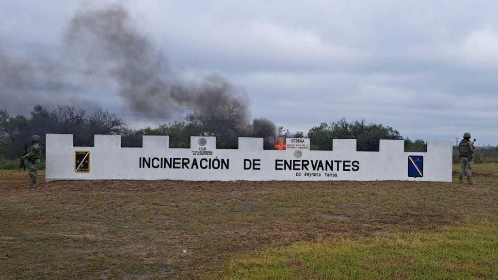 FGR lleva a cabo incineración de narcóticos en Tamaulipas