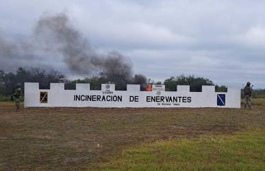 FGR lleva a cabo incineración de narcóticos en Tamaulipas