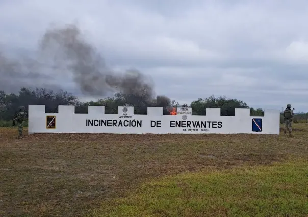 FGR lleva a cabo incineración de narcóticos en Tamaulipas