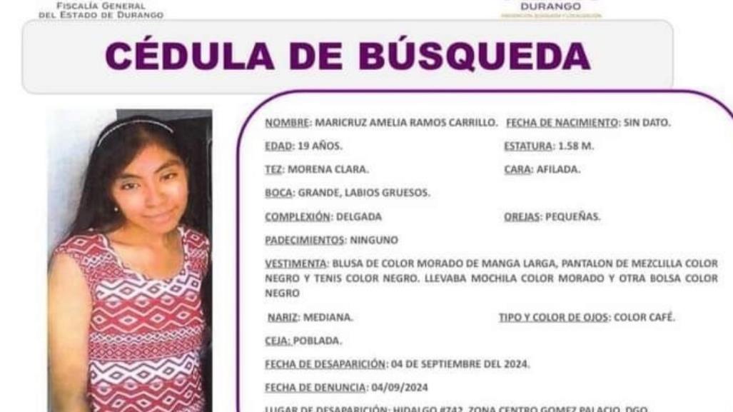 Solicitan apoyo para localizar a Amelia; se dirigía a UANE Torreón y nunca llegó