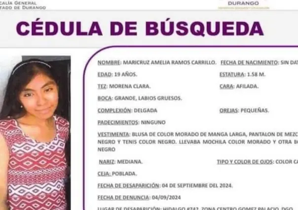 Solicitan apoyo para localizar a Amelia; se dirigía a UANE Torreón y nunca llegó