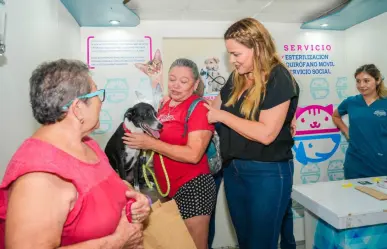 Cecilia Patrón encabeza jornada de vacunación y esterilización en Chuburná