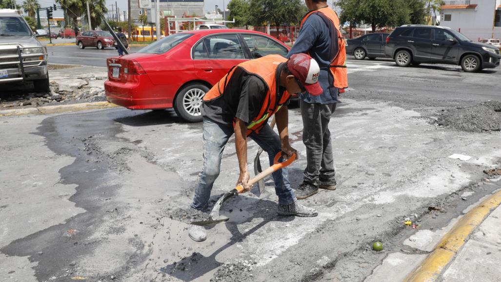 Escobedo aumenta esfuerzos en reparación de avenidas afectadas por lluvias