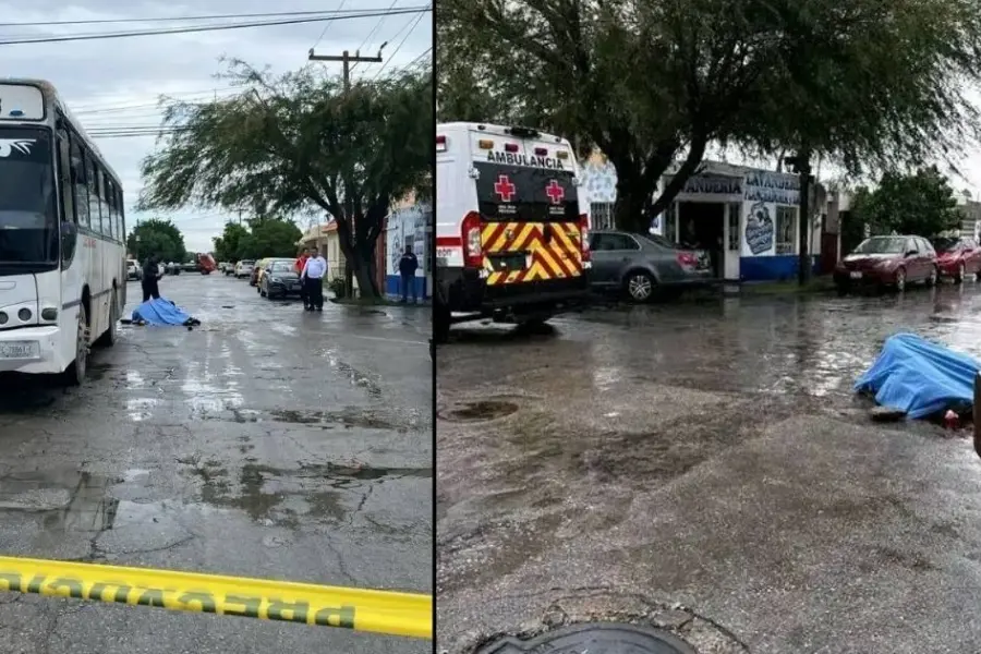 Muere joven repartidor en Torreón tras ser atropellado por camión de ruta