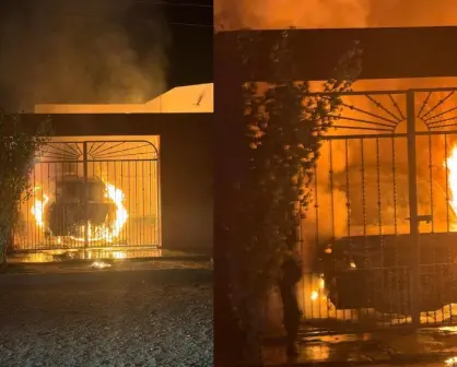 Incendio consume vehículo en cochera de vivienda en Miramar.