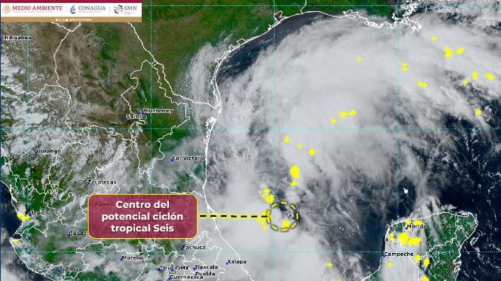 Anuncian potencial ciclón tropical en el Golfo de México