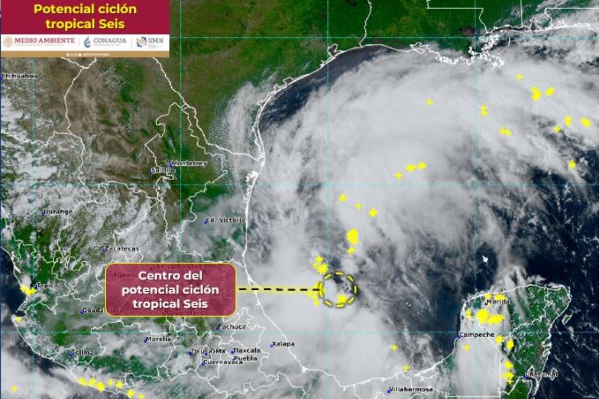 Potencial Ciclón Tropical Seis. Créditos: Servicio Meteorológico Nacional.