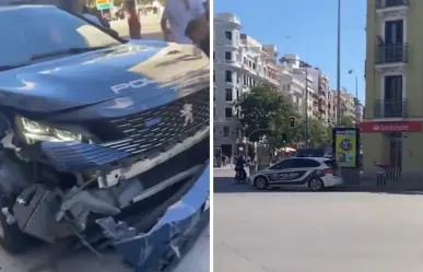 Coche de policía atropella a tres mujeres y un bebé en Madrid, España | VIDEO