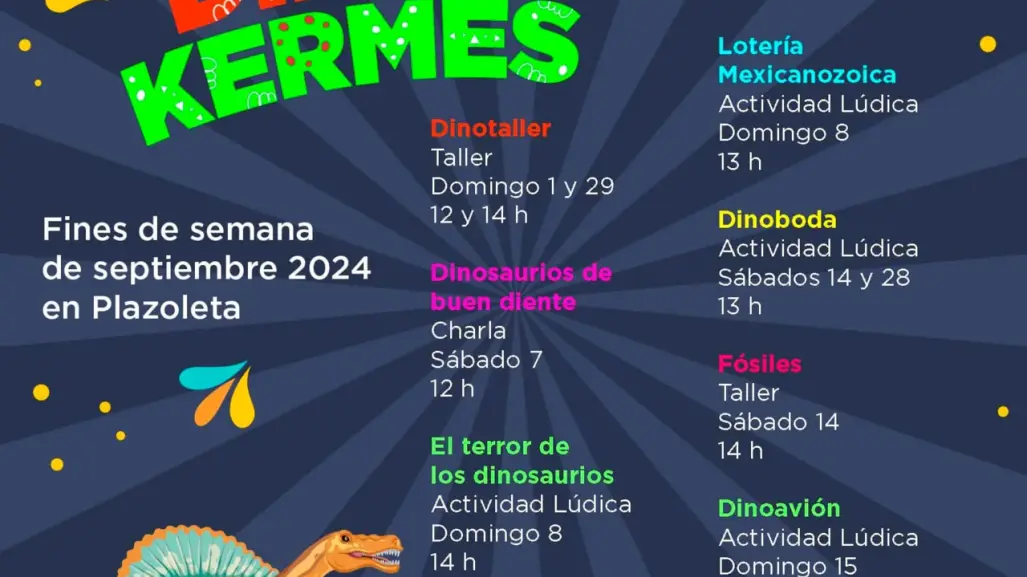 ¿Conviviendo con Dinosaurios? Conoce la Dinokermés en la CDMX