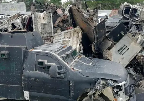 La FGR destruyó un total de 25 vehículos monstruos en Reynosa