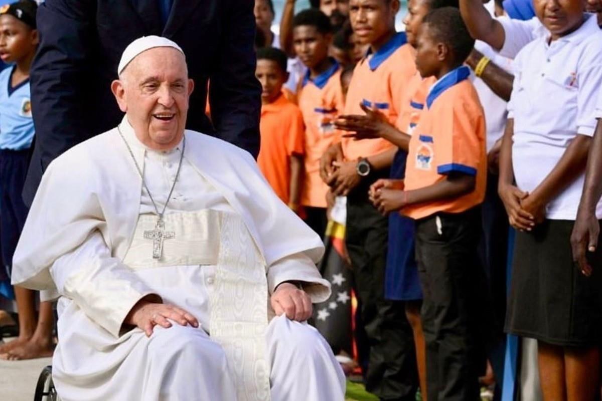 Papa Francisco en su visita a Papúa Nueva Guinea. Foto: @franciscus en Instagram.